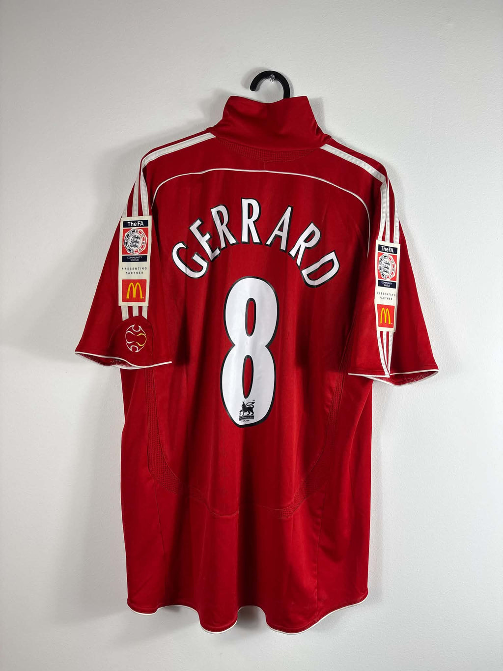 Liverpool 2006/08 hjemmebanetrøje – Steven Gerrard #8 XL