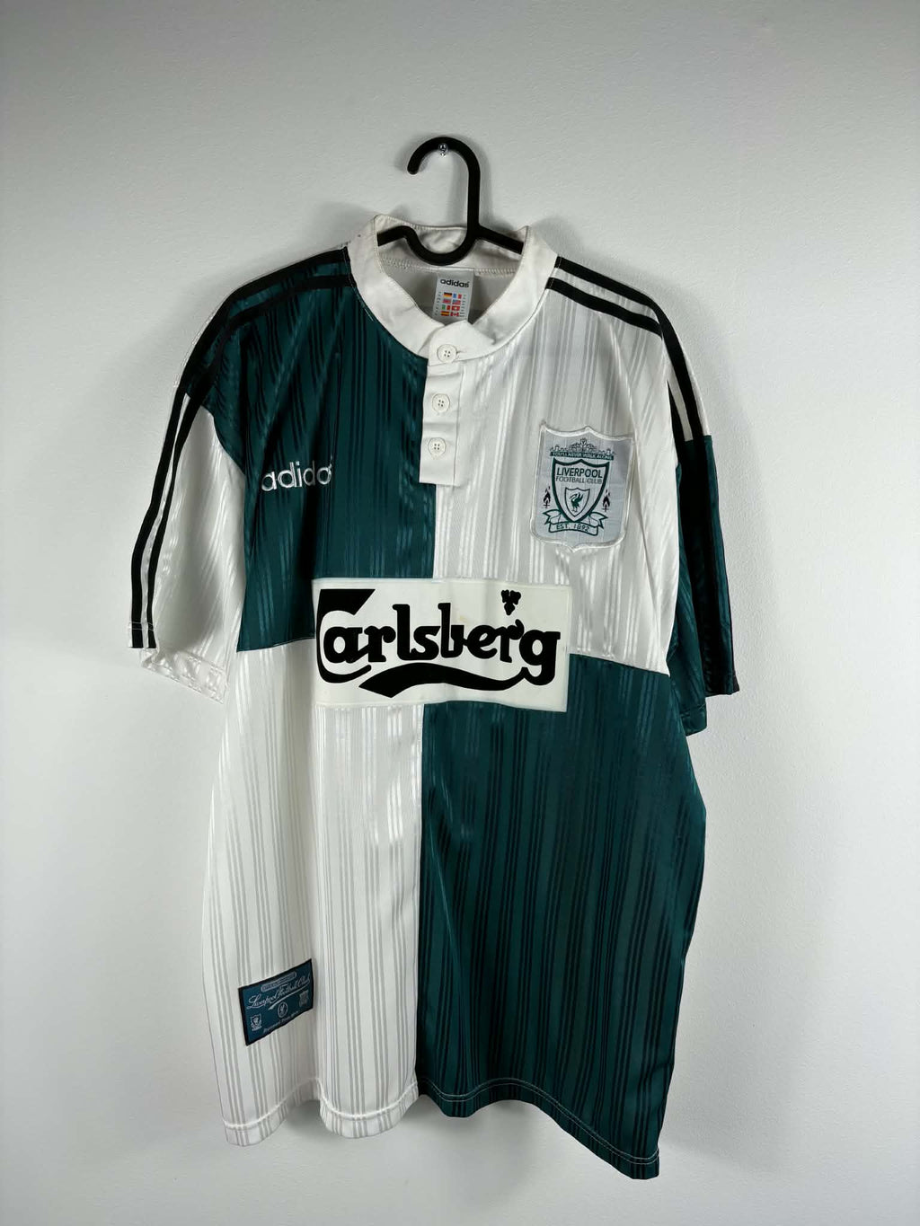 Liverpool 1995/96 udebane trøje – Stan Collymore #8 XL