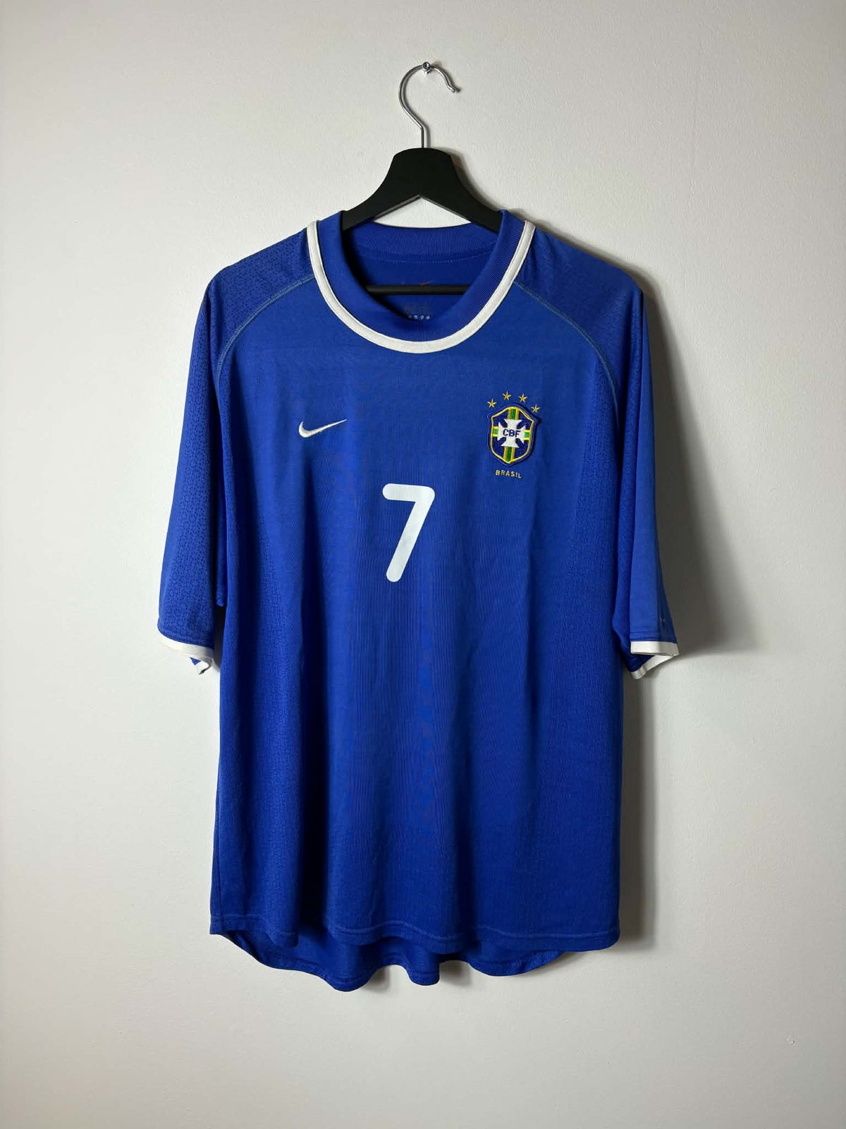 Brasilien 1998–2000 Hjemmetrøje – Ronaldinho #7 L