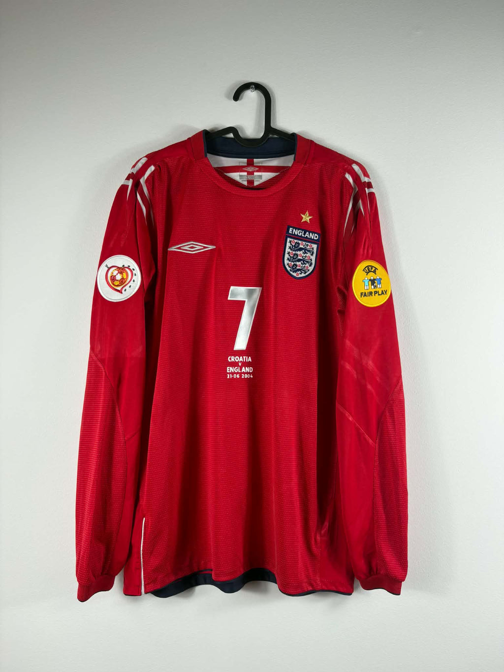 England 2004 udebane langærmet trøje – David Beckham #10 M